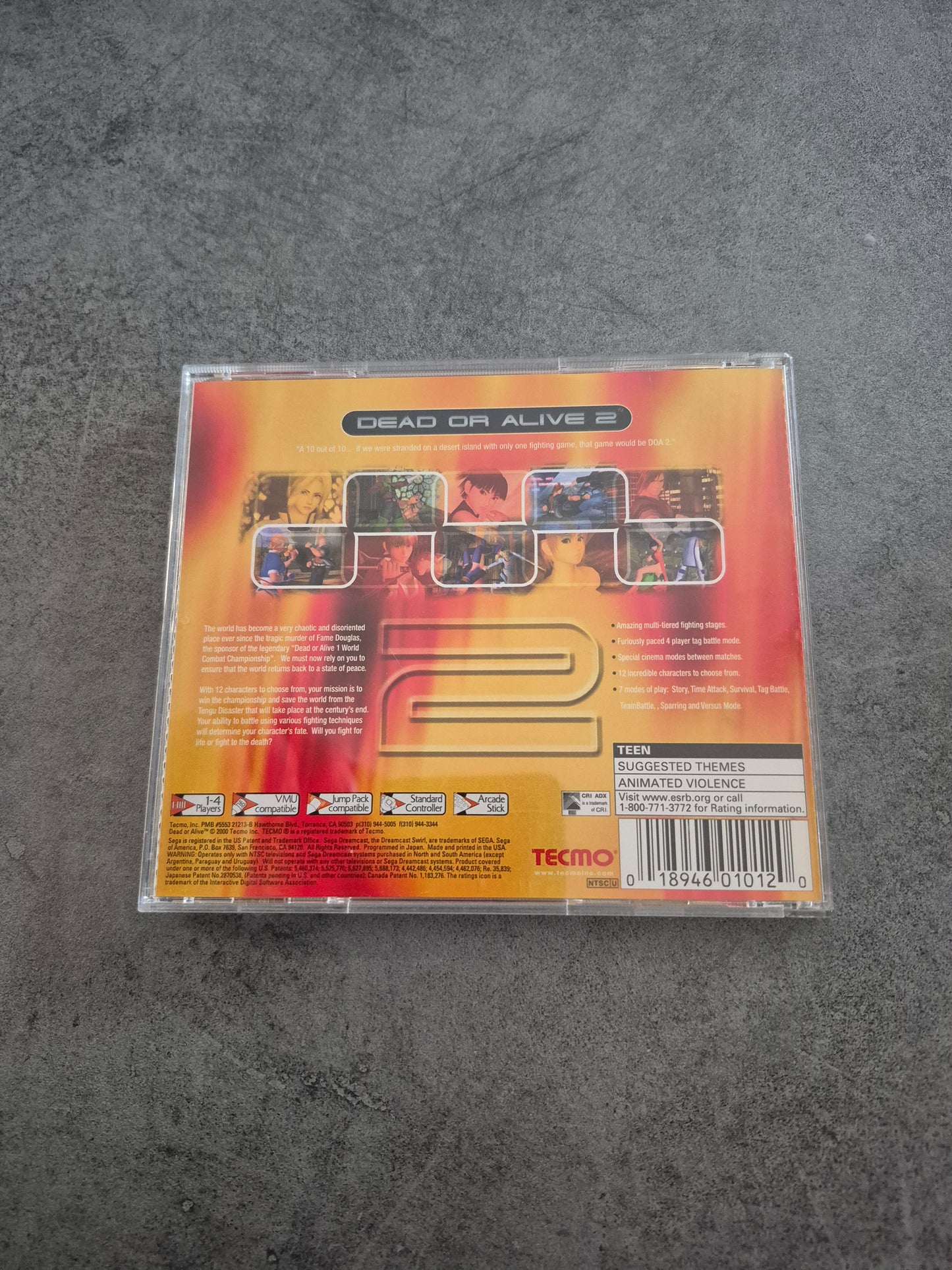 Jeu Sega Dreamcast - Dead Or Alive 2 - USA Complet