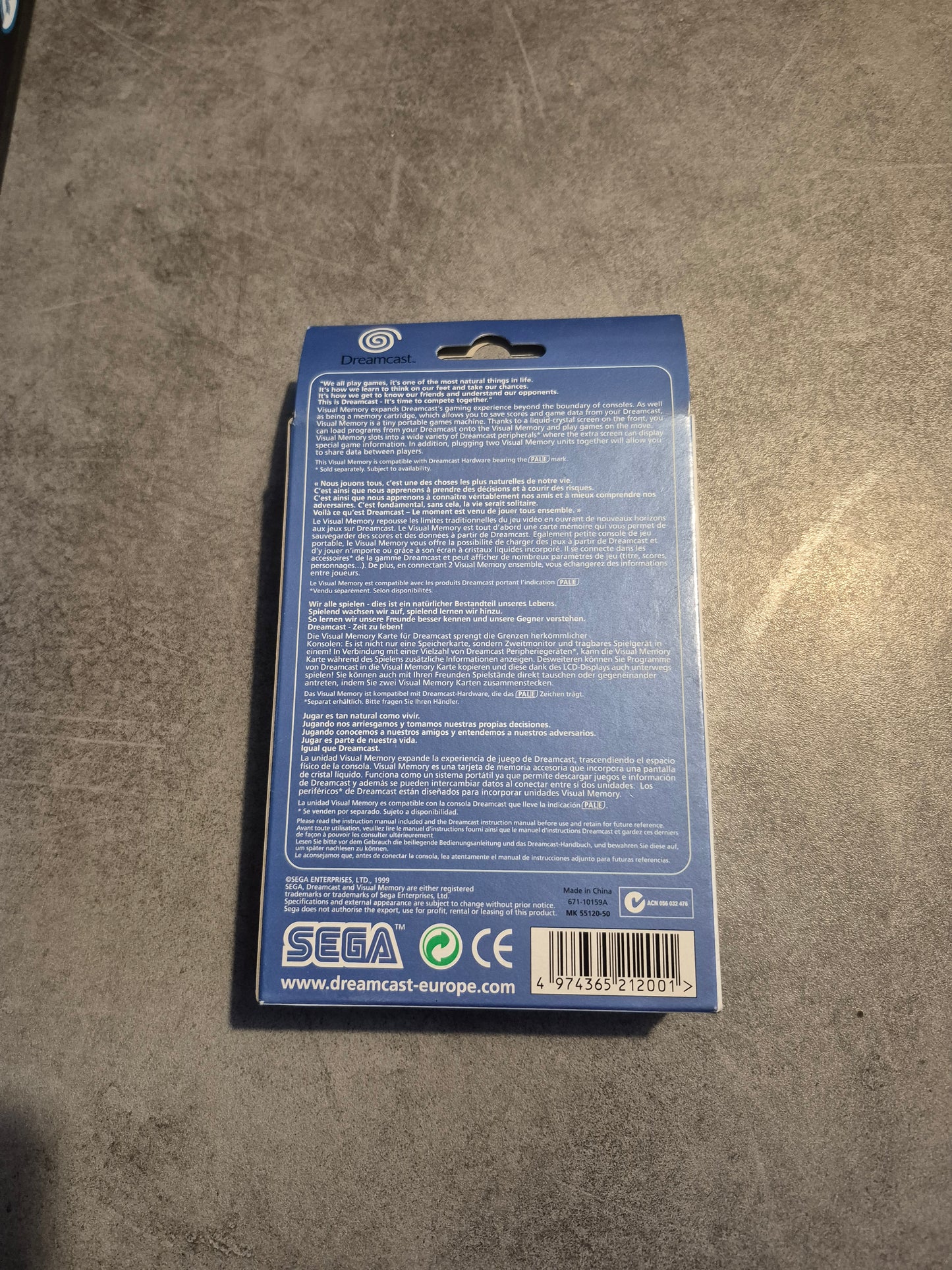 Visual Memory Unit Classic Sega Dreamcast Pal Neuf Brand New