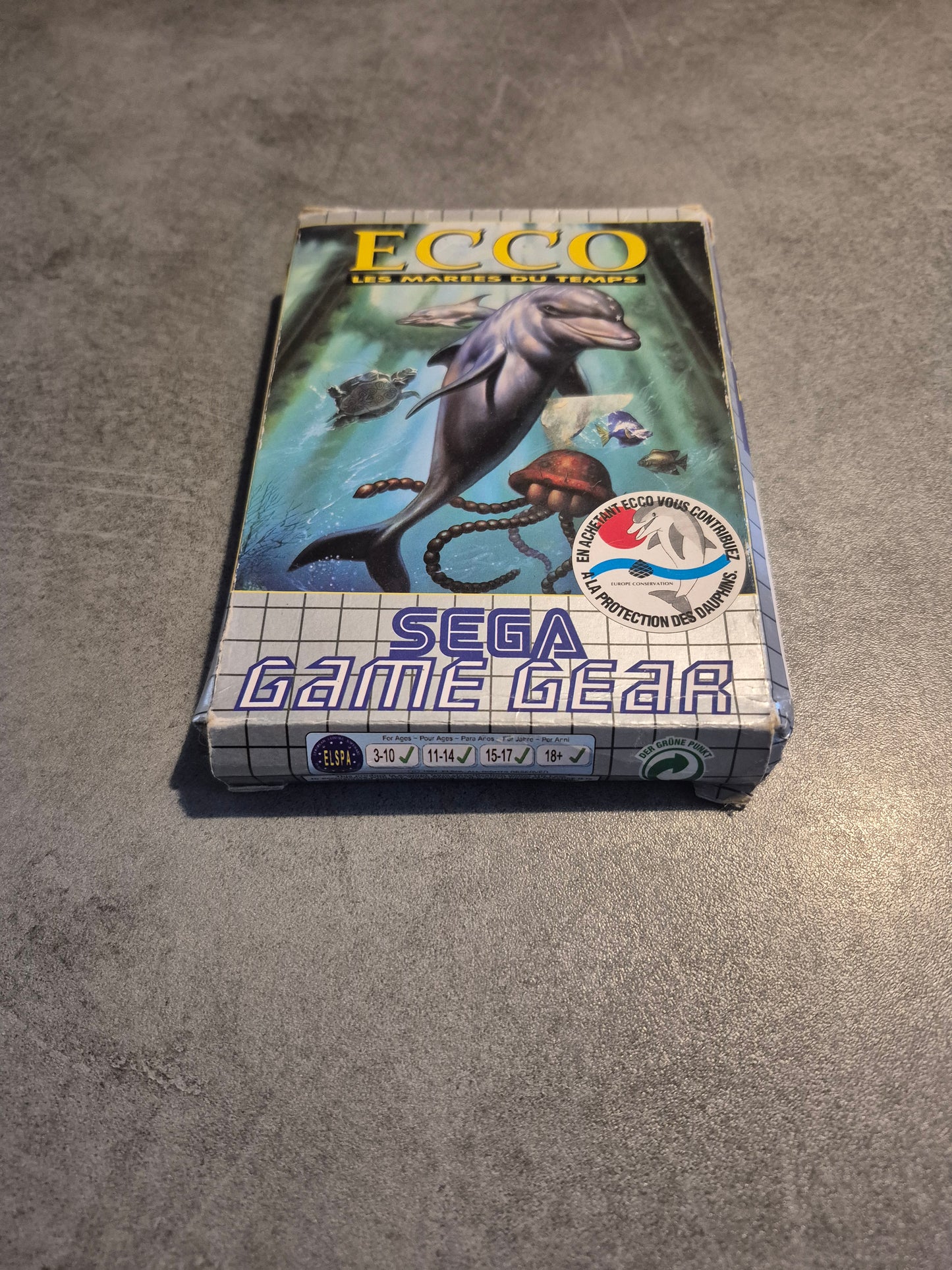 Jeu Ecco Les Marees du temps Sega Game Gear complet Fr
