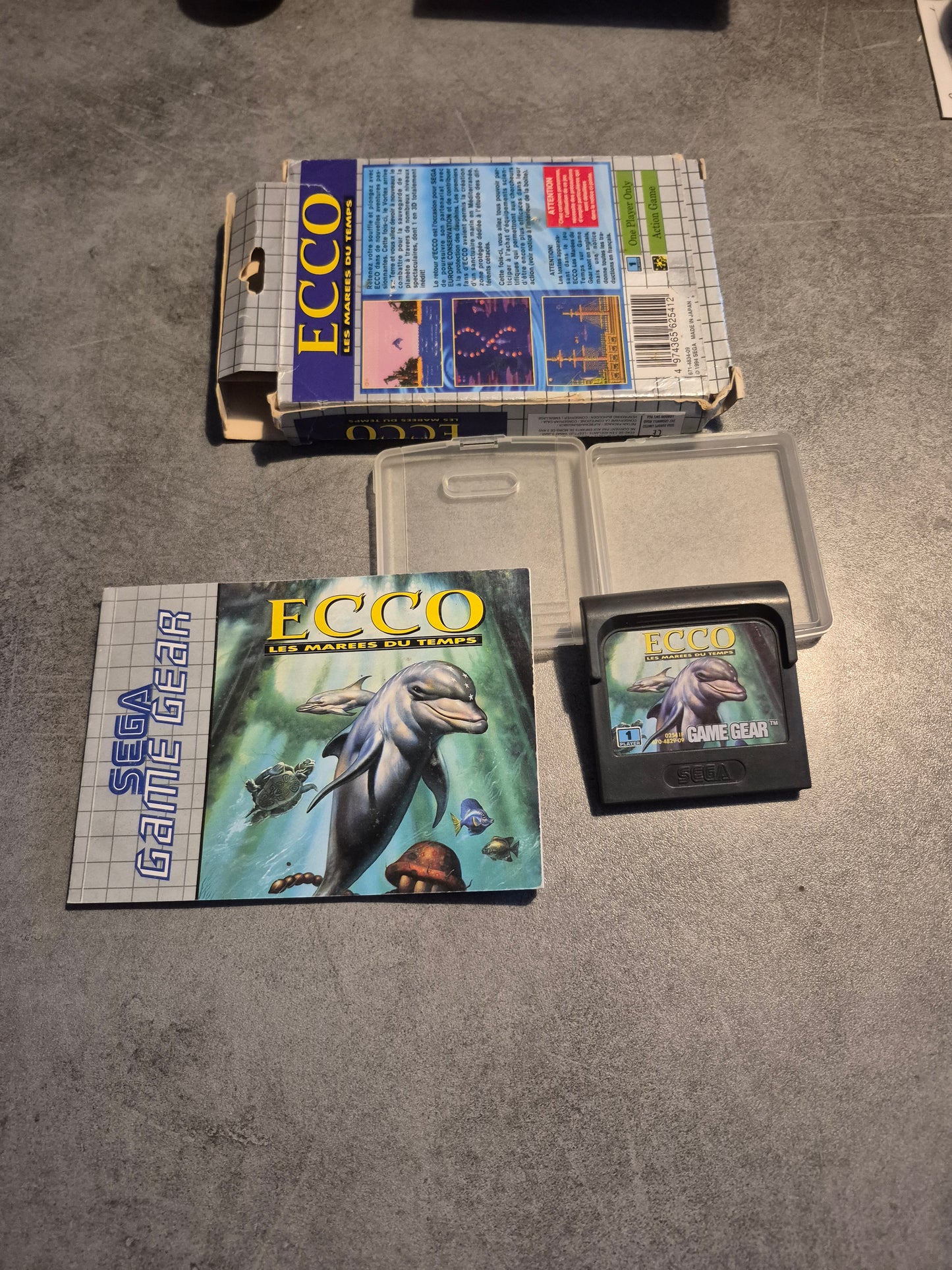 Jeu Ecco Les Marees du temps Sega Game Gear complet Fr