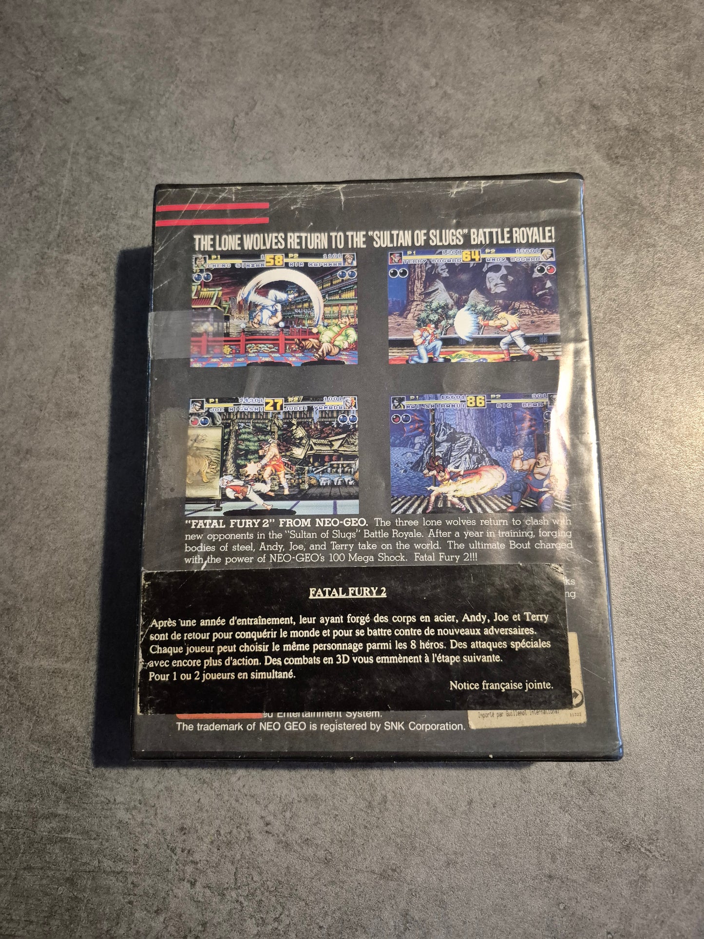 Jeu Neo Geo AES Fatal Fury 2 CIB Complet USA Original 100%