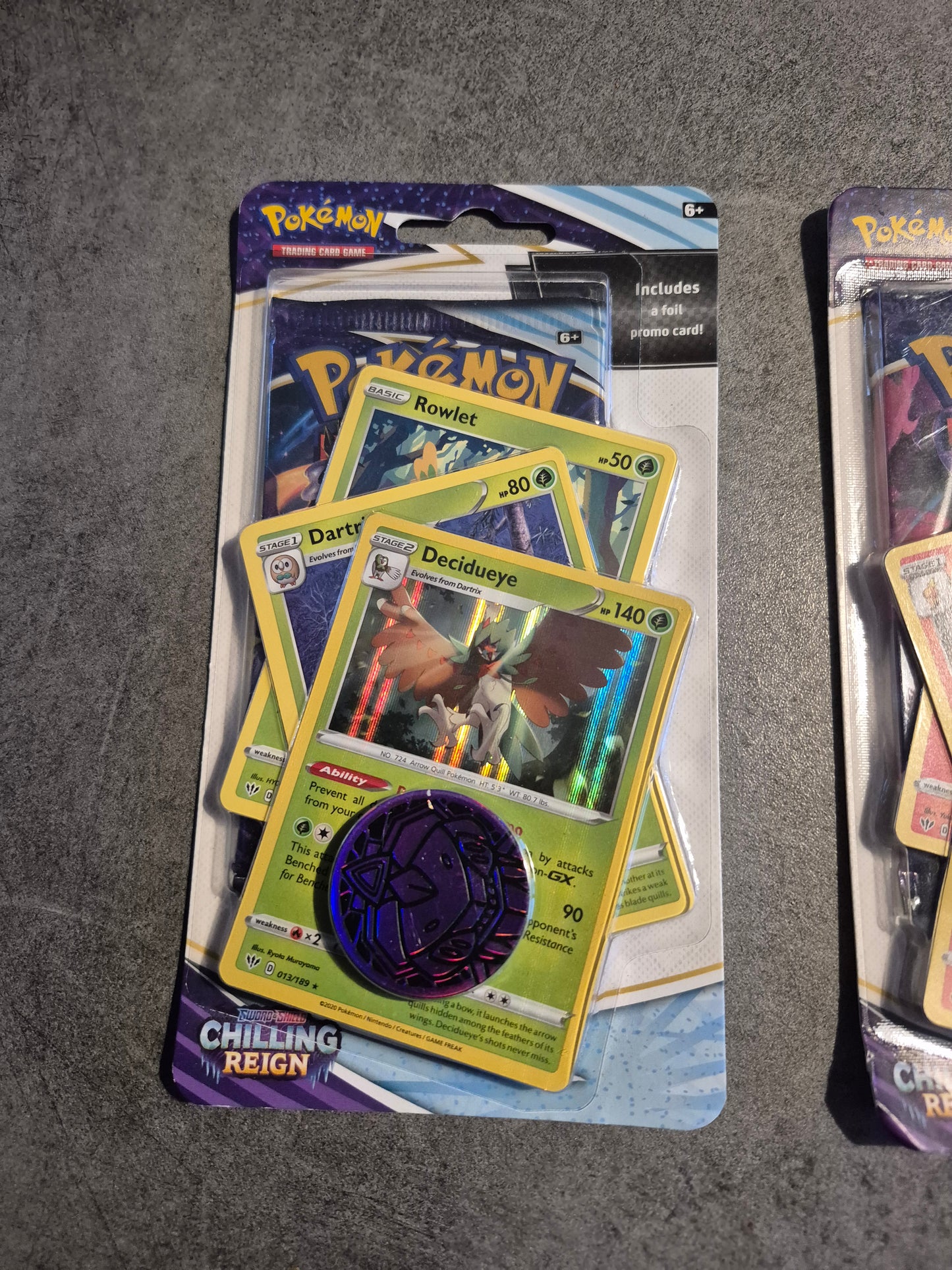Pokemon 2 x Booster TCG Chilling Reign Checklane Blister Blaziken Decidueye Neuf Scellé