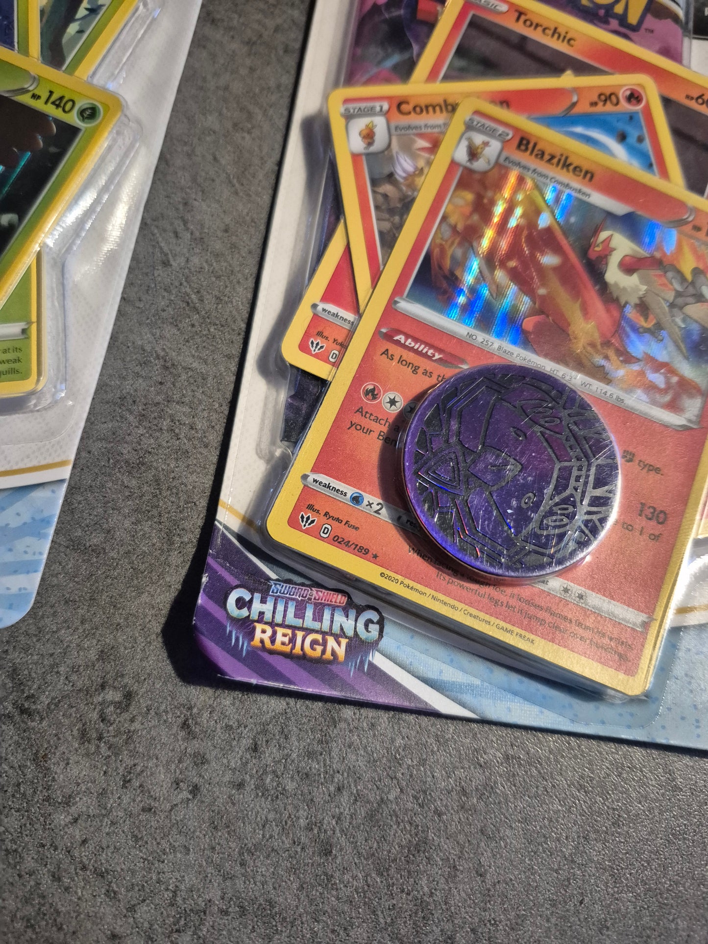 Pokemon 2 x Booster TCG Chilling Reign Checklane Blister Blaziken Decidueye Neuf Scellé
