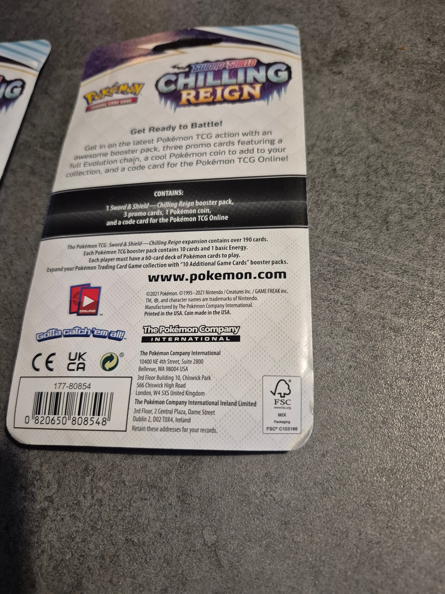 Pokemon 2 x Booster TCG Chilling Reign Checklane Blister Blaziken Decidueye Neuf Scellé