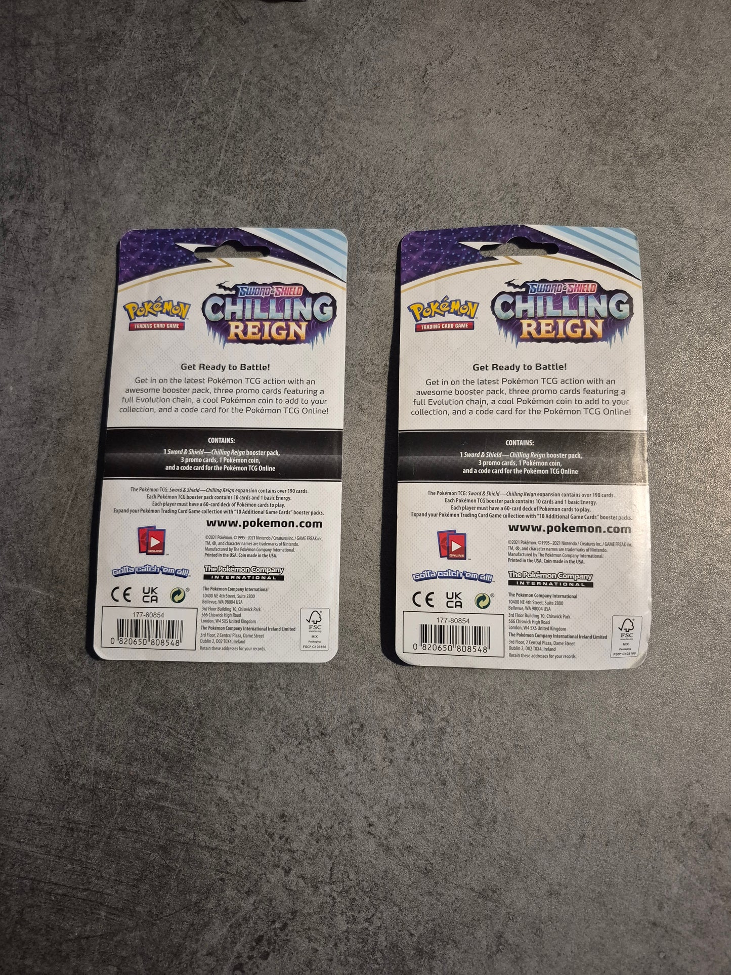Pokemon 2 x Booster TCG Chilling Reign Checklane Blister Blaziken Decidueye Neuf Scellé