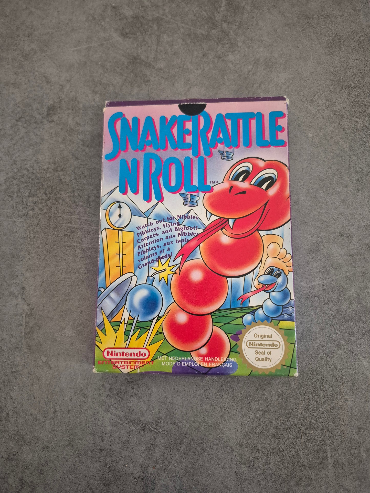 Jeu Snake Rattle N Roll Nintendo Nes Complet Cib Pal Fah
