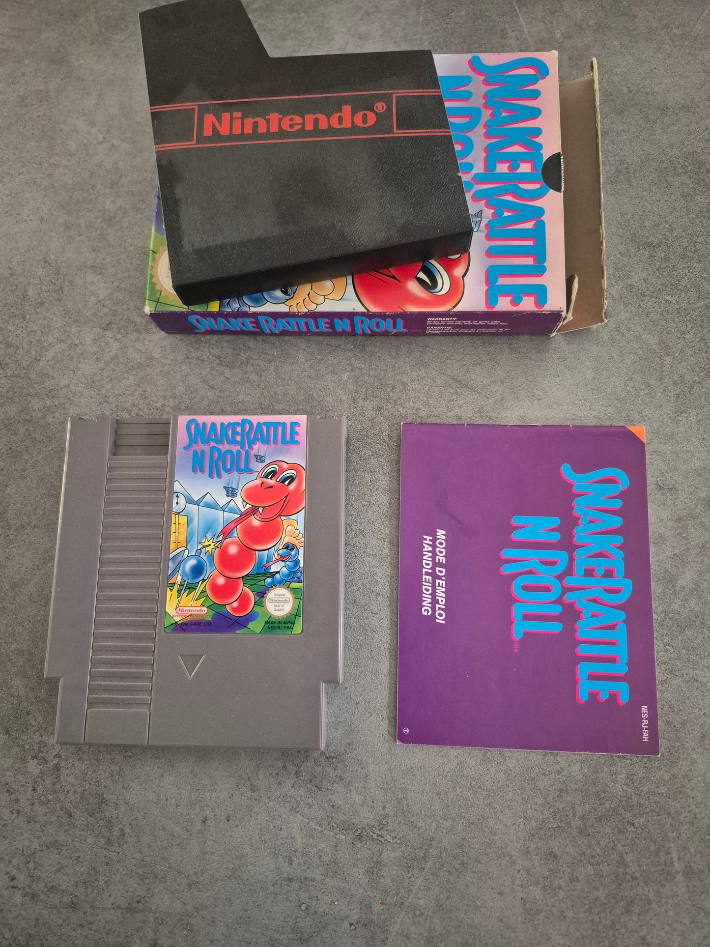Jeu Snake Rattle N Roll Nintendo Nes Complet Cib Pal Fah