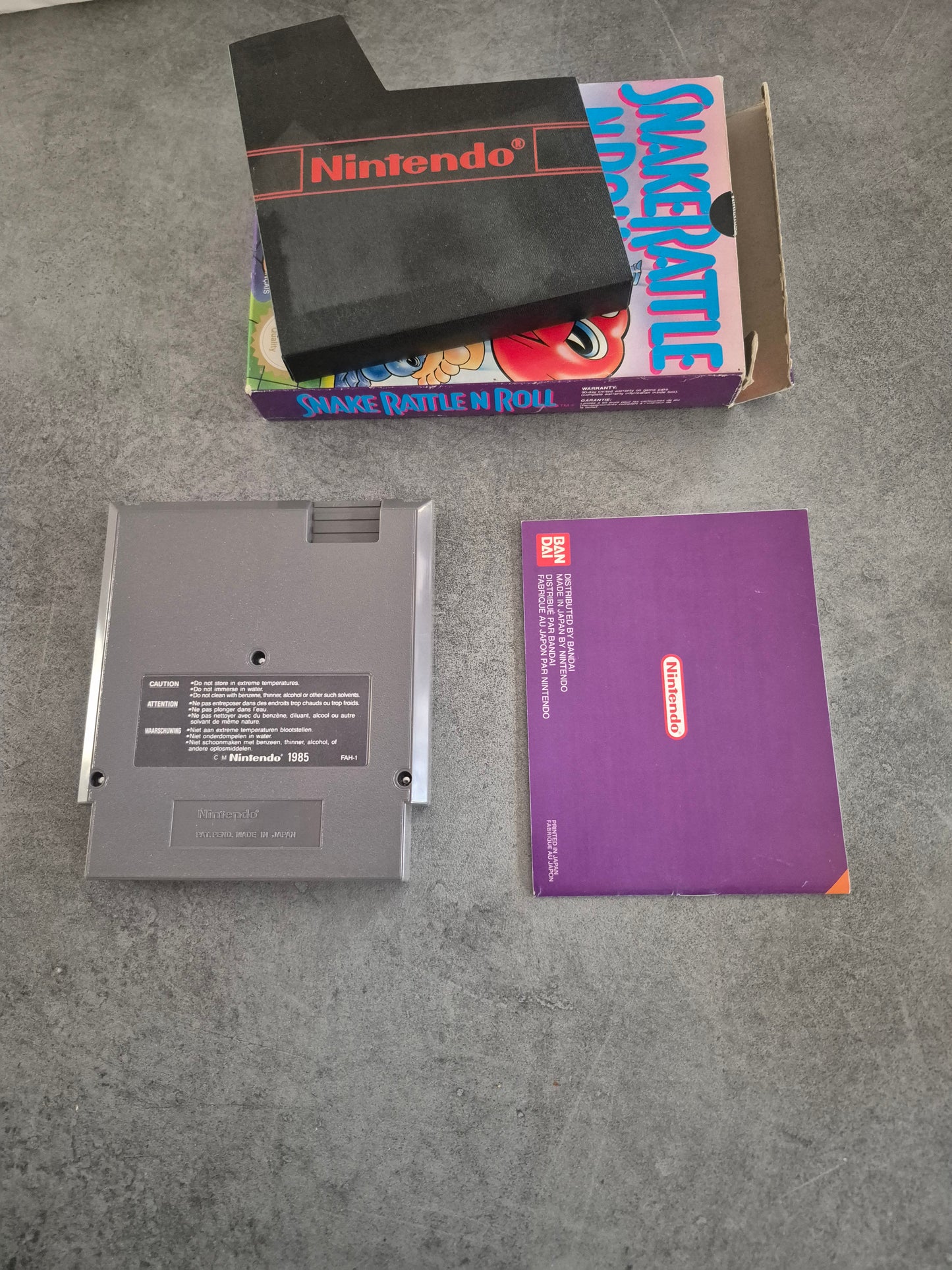 Jeu Snake Rattle N Roll Nintendo Nes Complet Cib Pal Fah