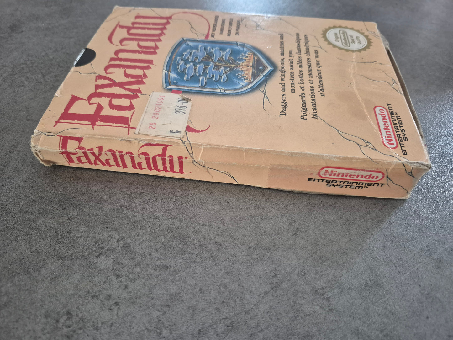 Jeu Faxanadu - Nintendo NES - Pal Fah Fra - Sans notice