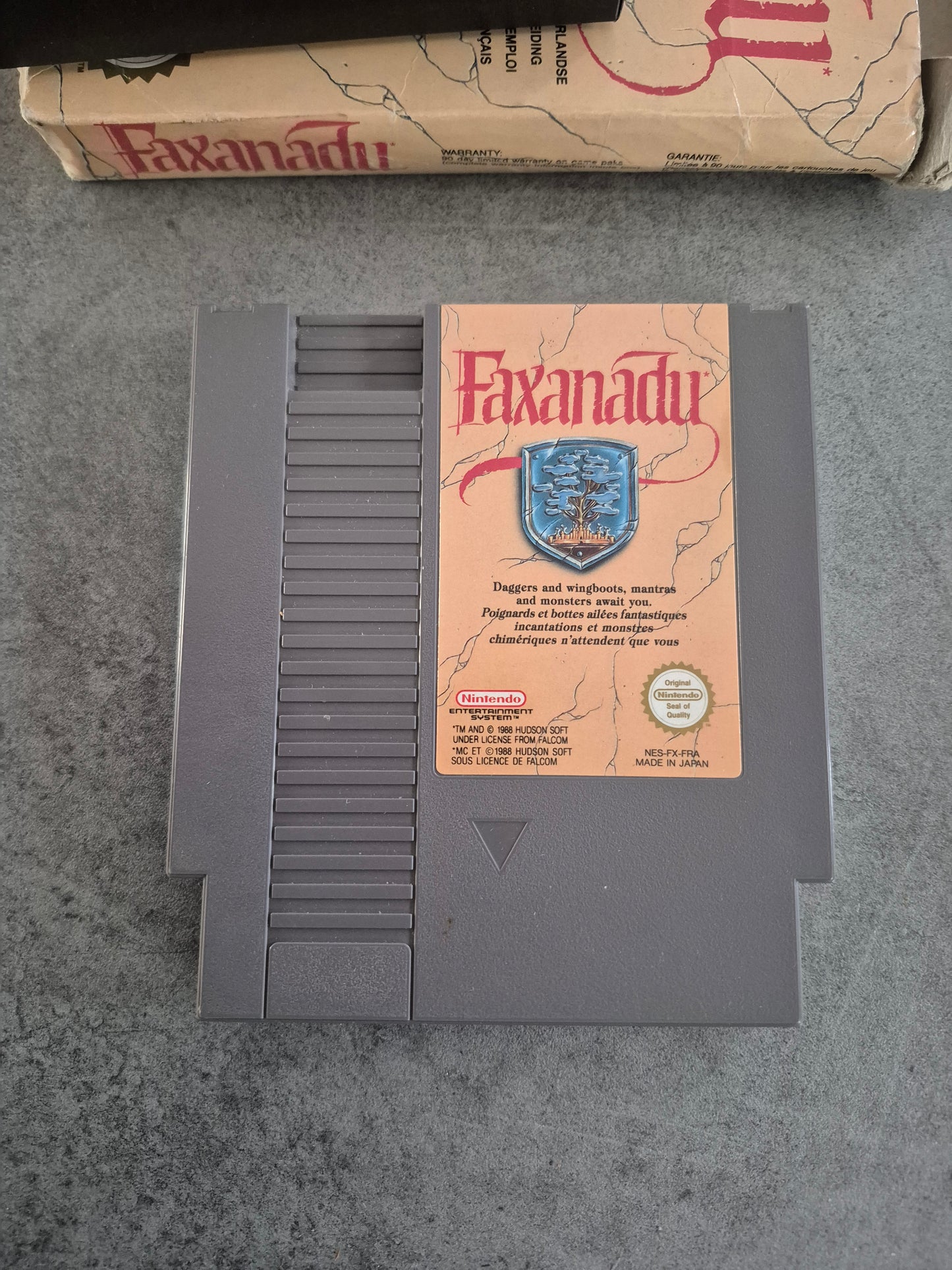 Jeu Faxanadu - Nintendo NES - Pal Fah Fra - Sans notice