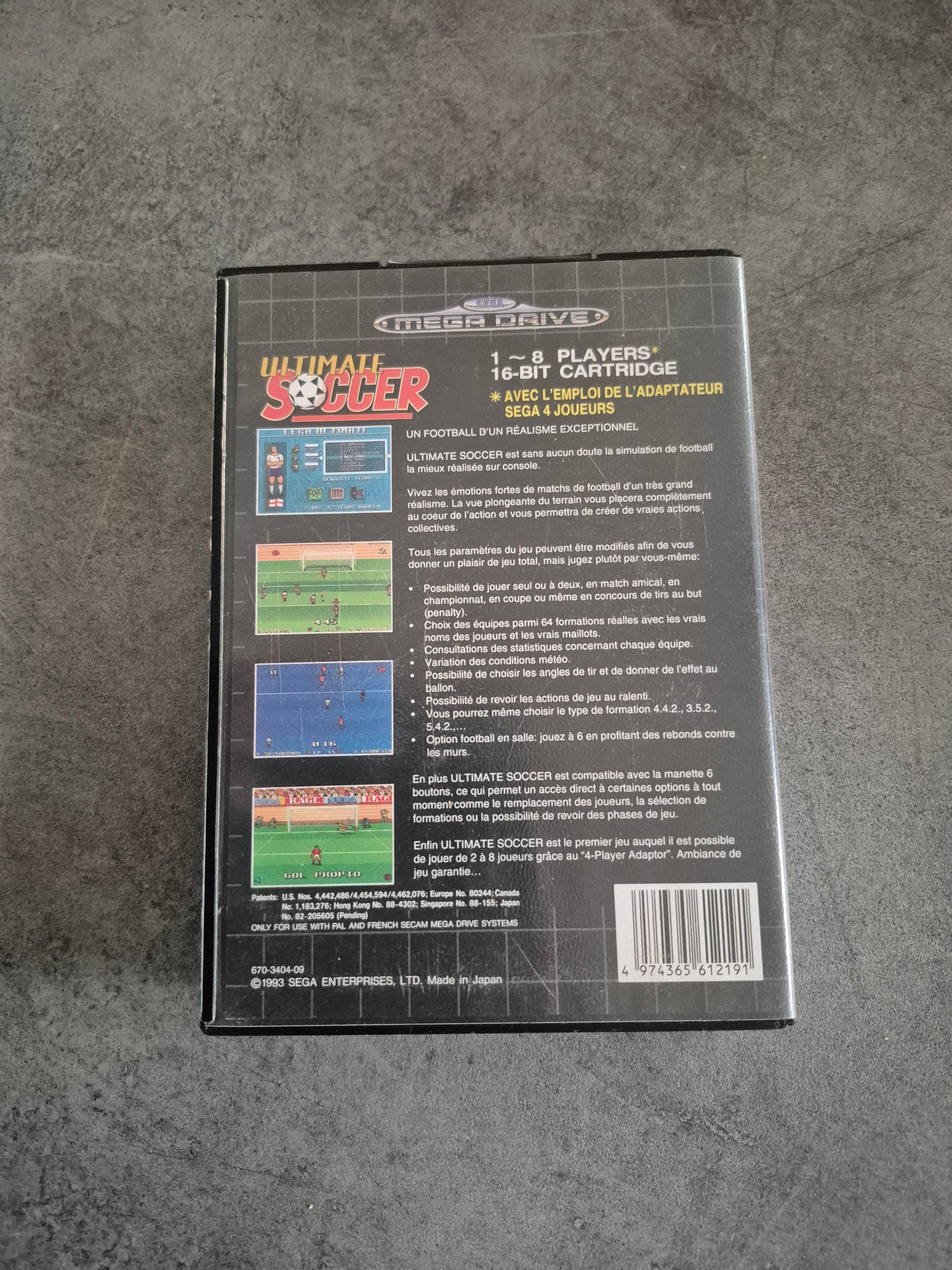 Jeu Sega Megadrive Mega Drive Ultimate Soccer complet Pal Cib