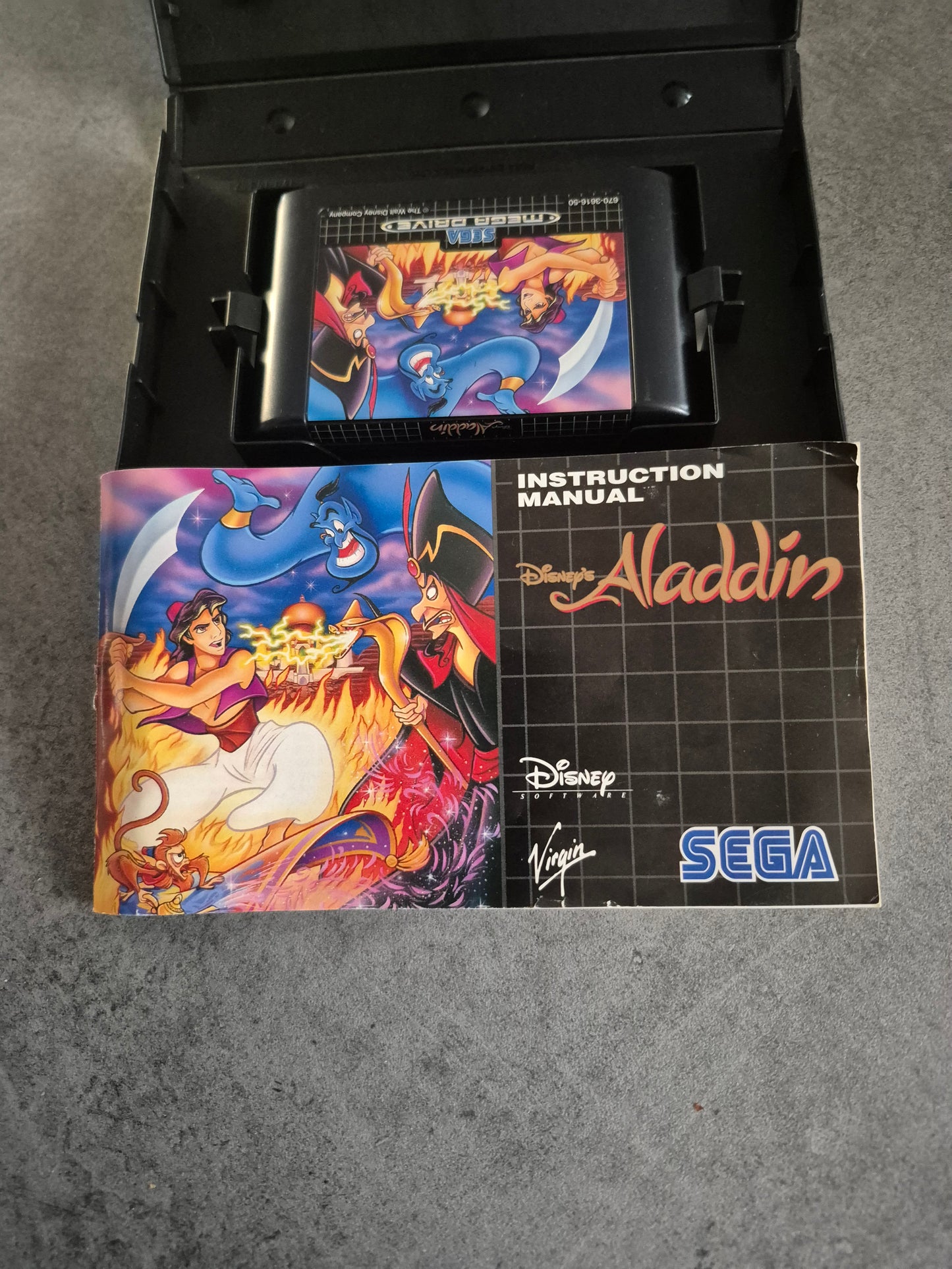 Jeu Aladdin Sega Mega Drive Megadrive complet Cib Pal Euro Fr