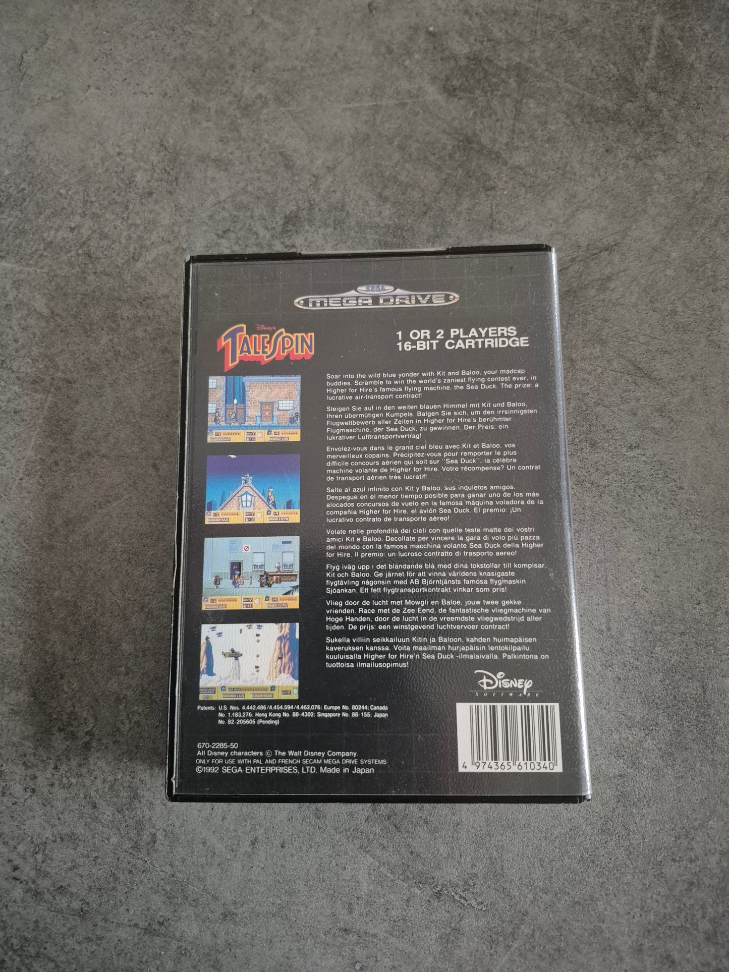 Jeu Talespin Sega Megadrive Mega Drive Complet PAL