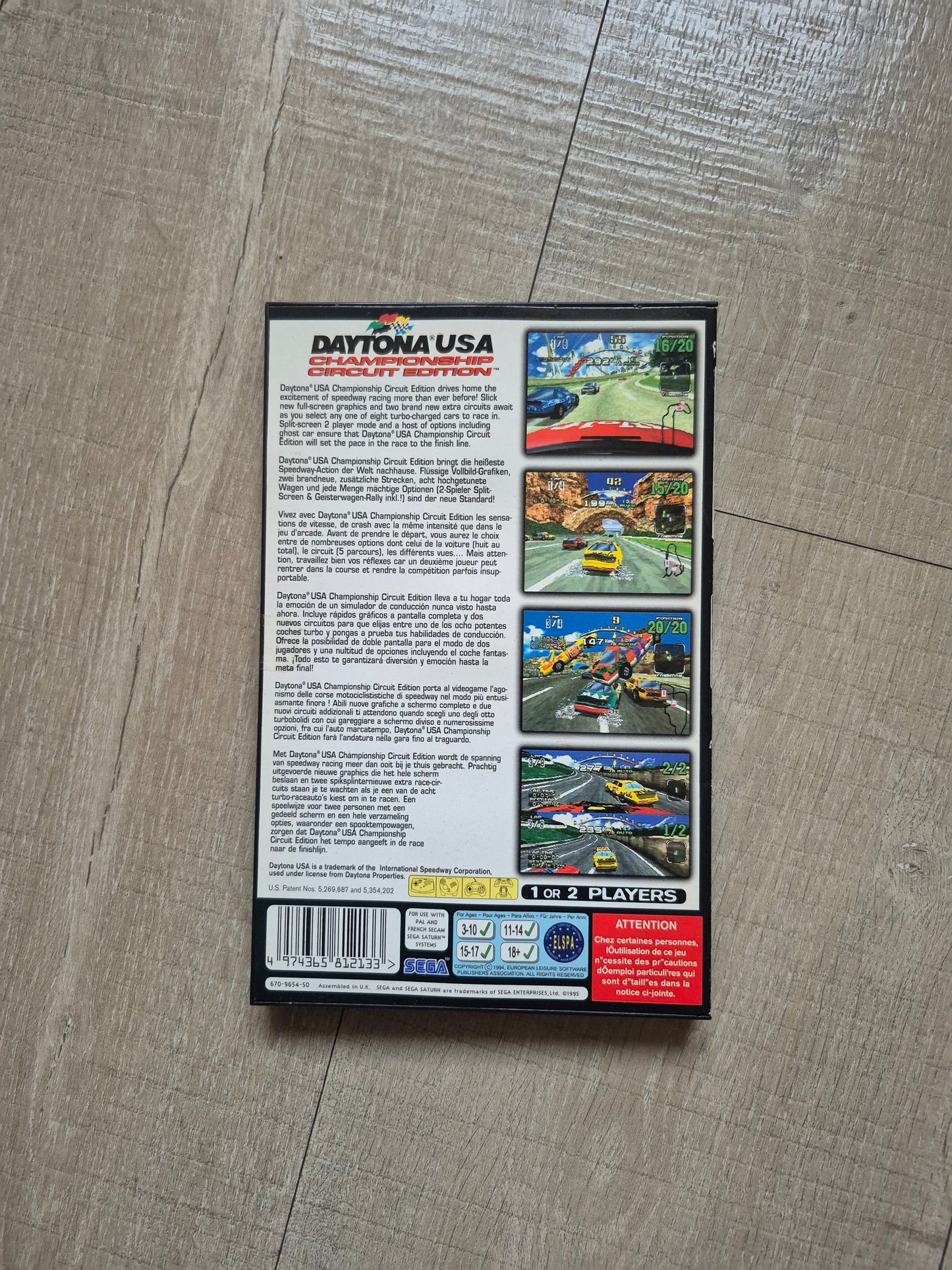Volant Sega saturn Arcade racer pack daytona usa complet pal fr