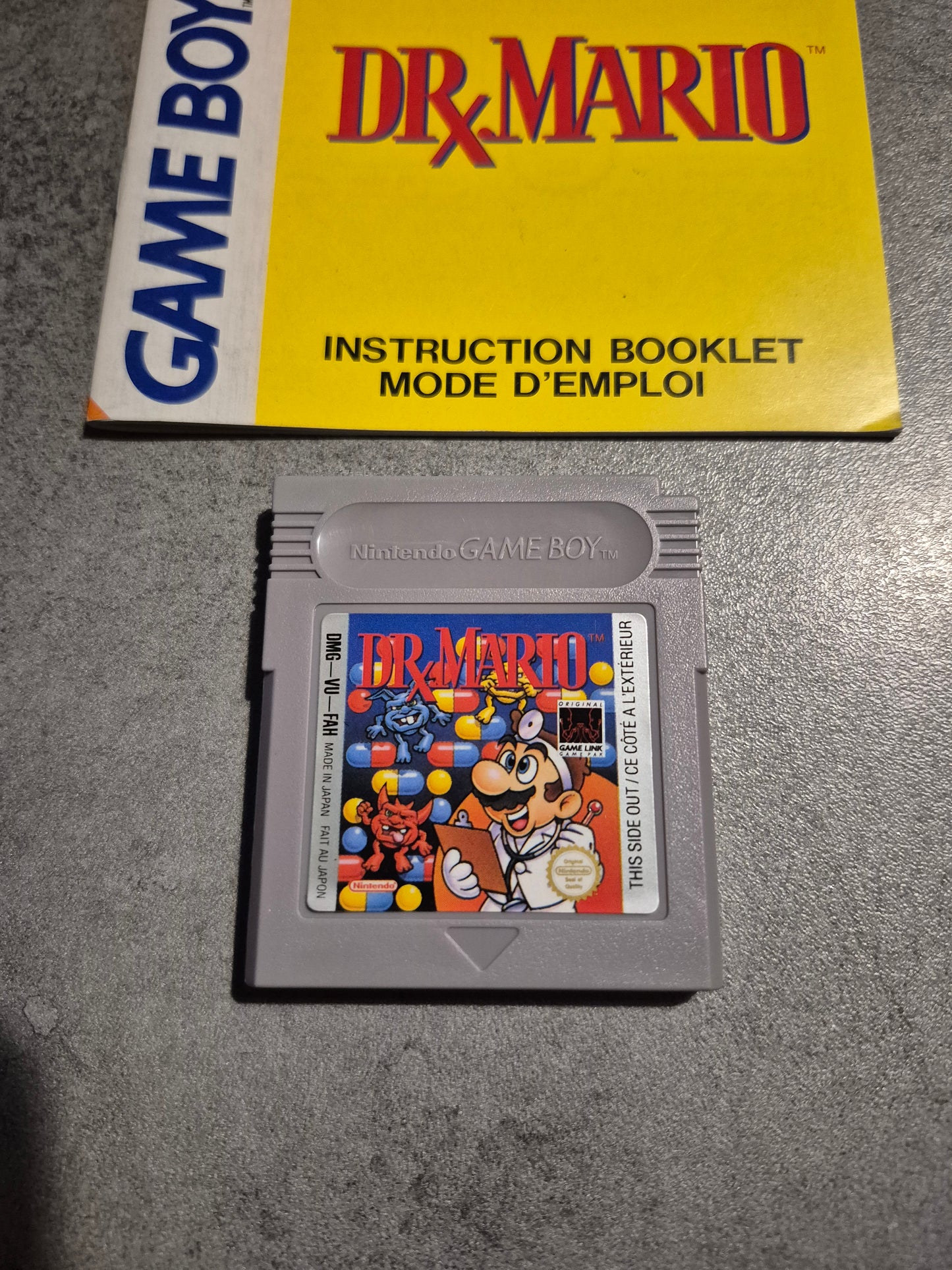 Jeu Dr. Mario - Nintendo Game Boy - Pal Fah Avec notice