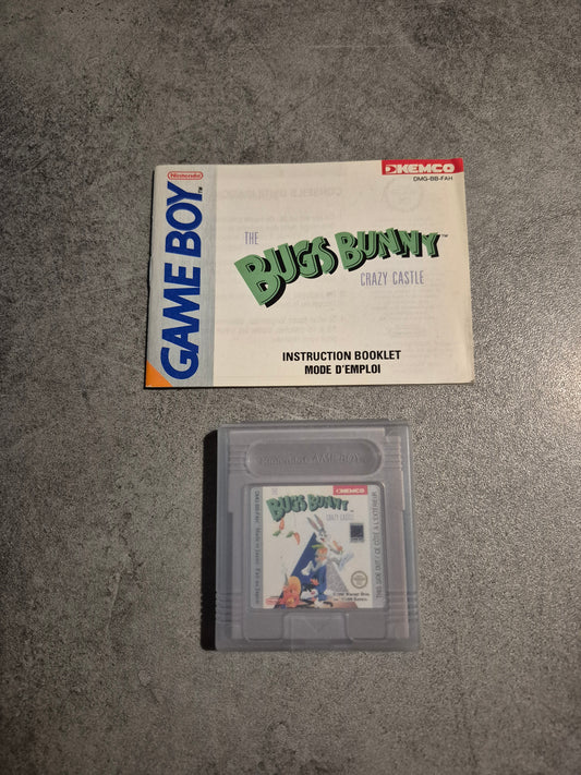 Jeu Bugs Bunny crazy castle Game Boy Nintendo PAL FAH Game Boy GB + Notice