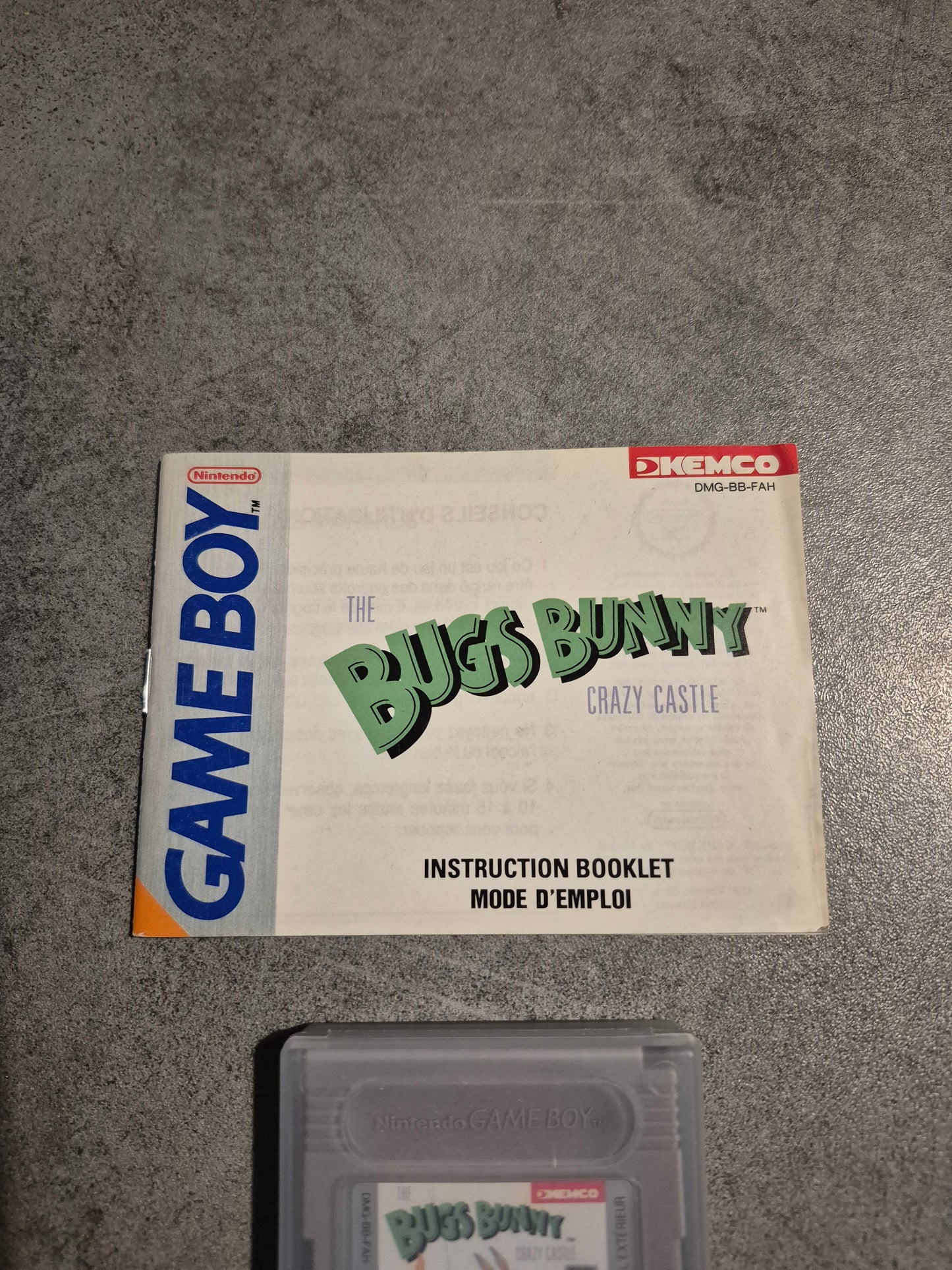 Jeu Bugs Bunny crazy castle Game Boy Nintendo PAL FAH Game Boy GB + Notice