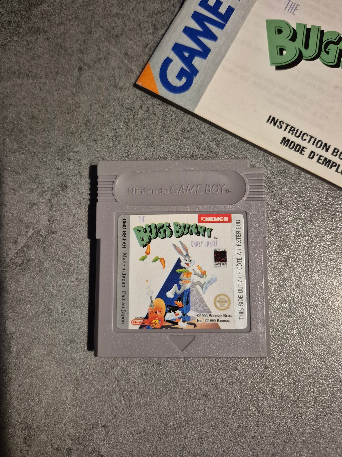 Jeu Bugs Bunny crazy castle Game Boy Nintendo PAL FAH Game Boy GB + Notice
