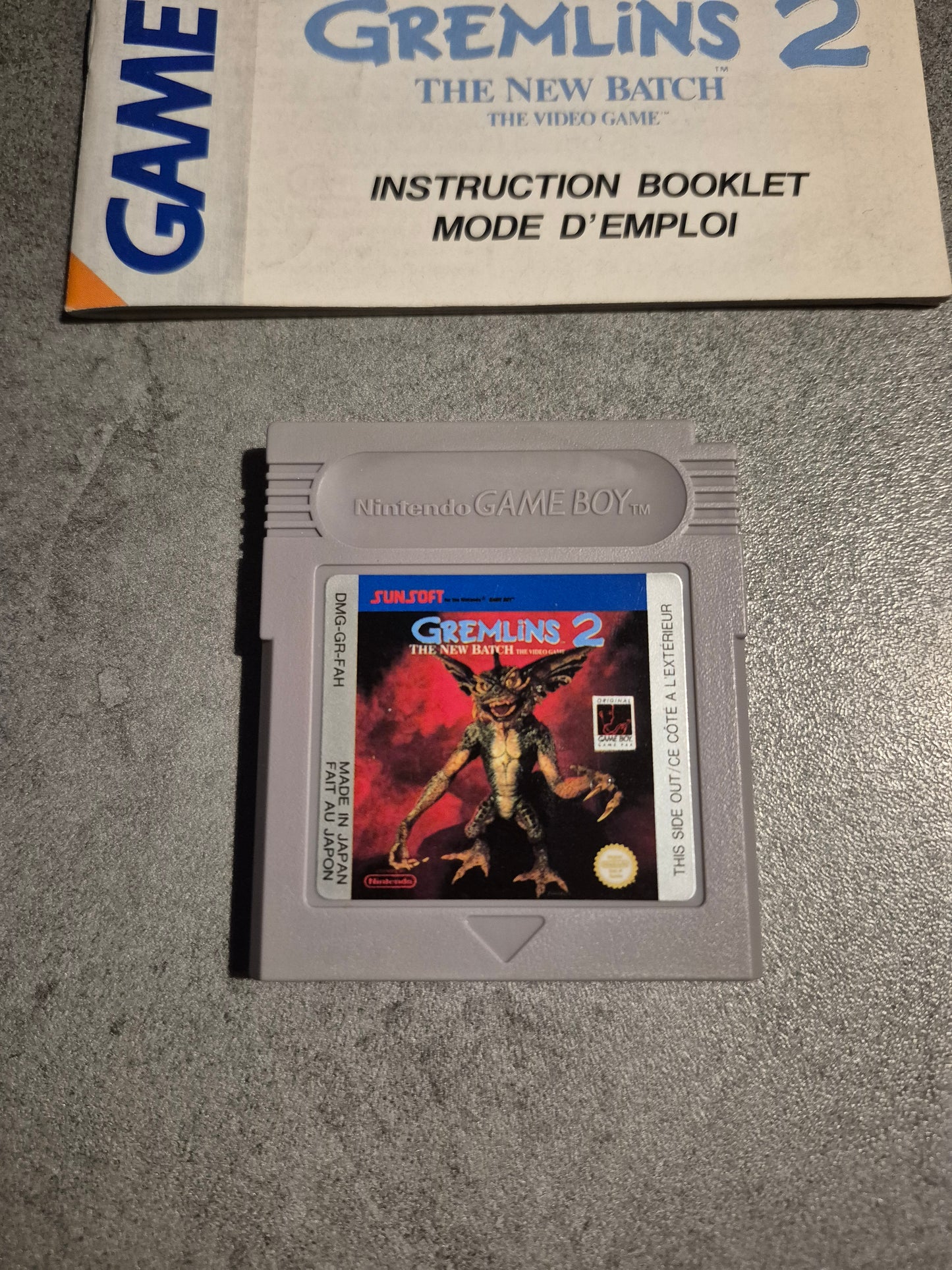 Jeu Gremlins 2: The New Batch – Nintendo Game Boy + Mode d'emploi Pal Fah