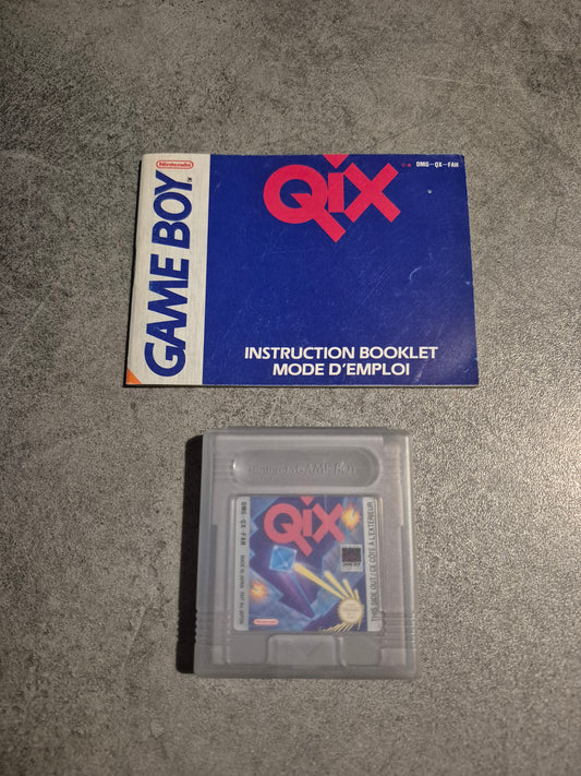 Jeu Qix Nintendo Game Boy GB Pal Fah