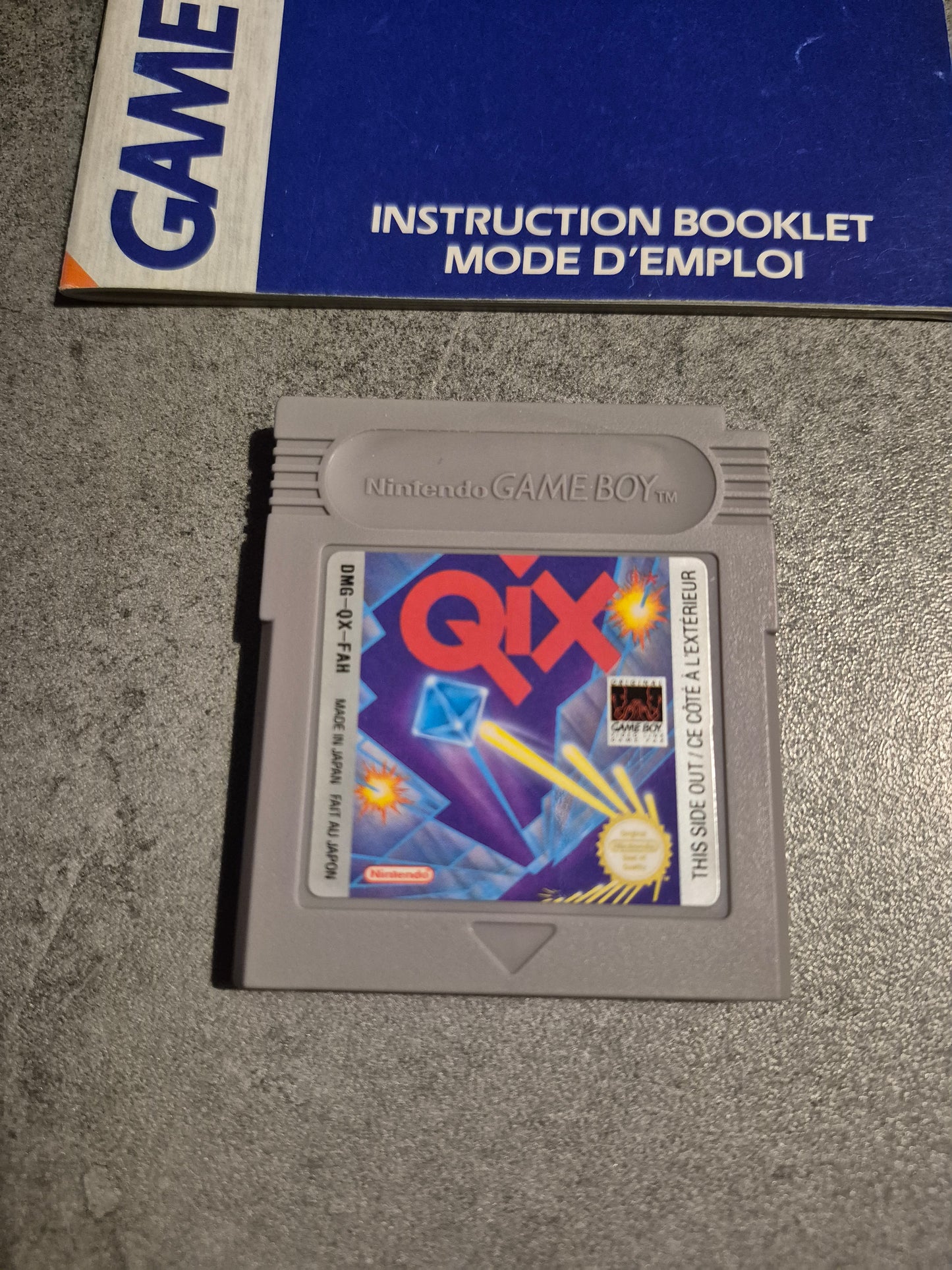 Jeu Qix Nintendo Game Boy GB Pal Fah