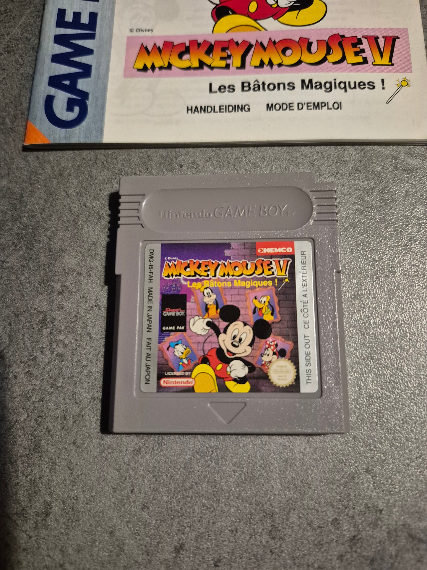 Jeu Mickey Mouse V Les Bâtons Magiques / Nintendo Game Boy / Tbe Fr Fah