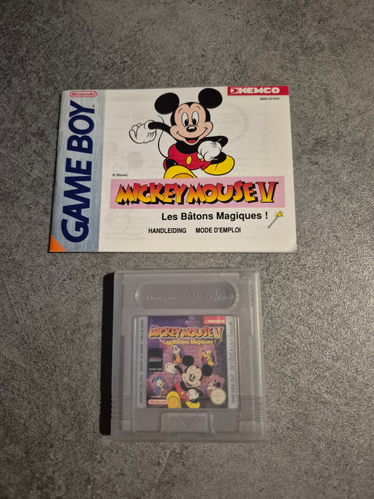Jeu Mickey Mouse V Les Bâtons Magiques / Nintendo Game Boy / Tbe Fr Fah