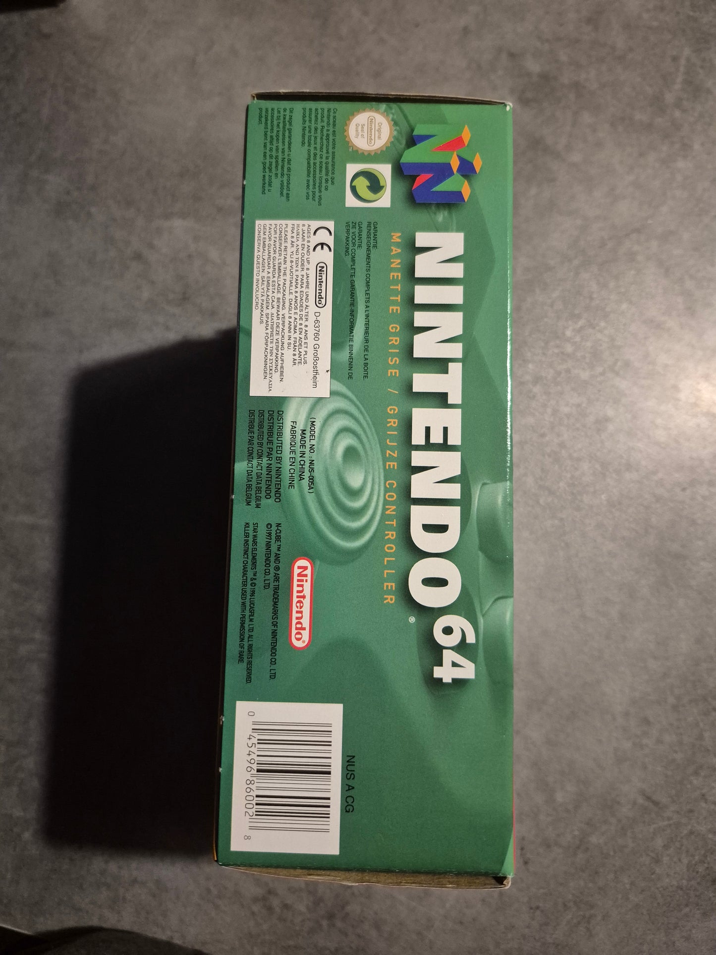 Boite VIDE de manette Nintendo 64 grise n64