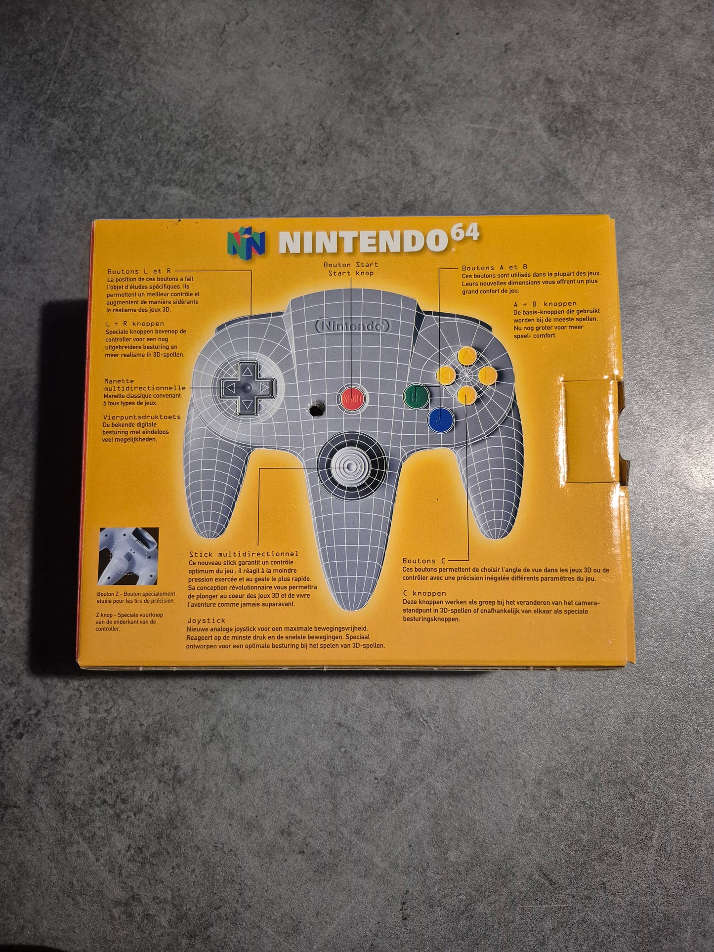 Boite VIDE de manette Nintendo 64 grise n64