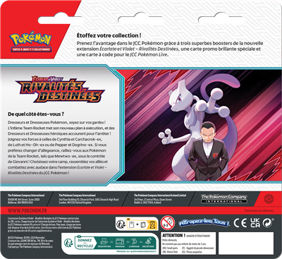Tripack Pokémon Rivalités Destinées EV10 Neuf Scellé Fr