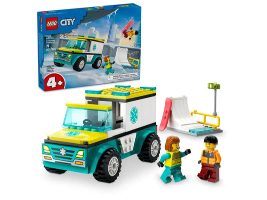 LEGO 60403 - L’ambulance de secours et le snowboardeur - Neuf Scellé