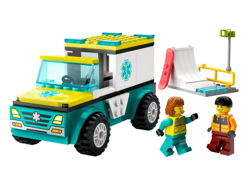 LEGO 60403 - L’ambulance de secours et le snowboardeur - Neuf Scellé