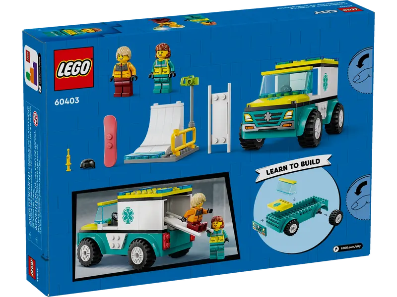 LEGO 60403 - L’ambulance de secours et le snowboardeur - Neuf Scellé