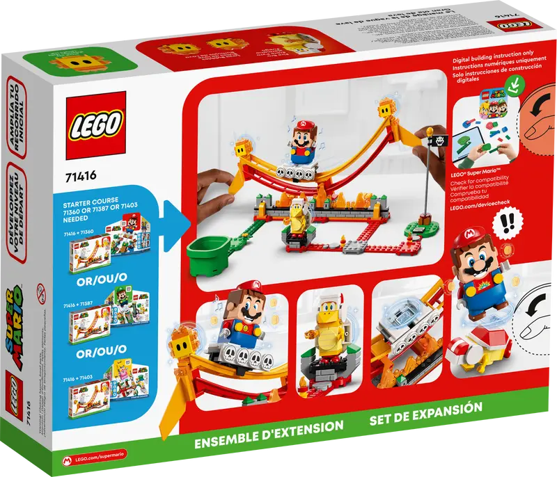 71416 - LEGO® Super Mario - Ensemble d'Extension Le Manège de la Vague de Lave - Neuf Scellé