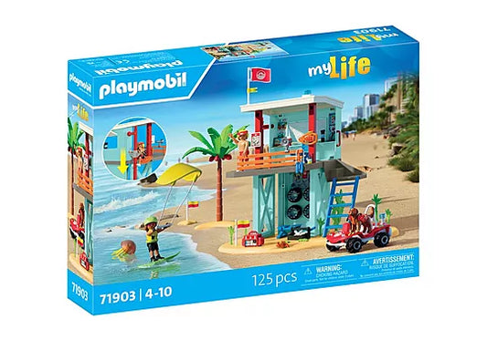 Playmobil My Life 71903 - Poste de secours & voiturette de plage - Neuf Scellé