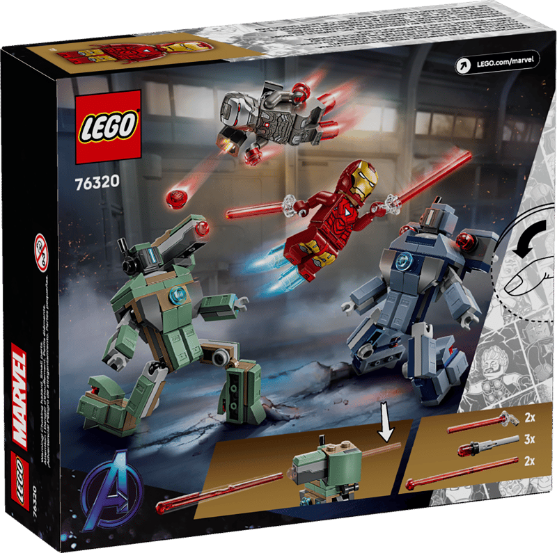 Lego Marvel 76320 - Iron Man et War Machine contre les drones de Hammer - Neuf Scellé