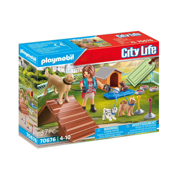 70676 - Playmobil City Life - Set cadeau Educatrice et chiens - Neuf Scellé