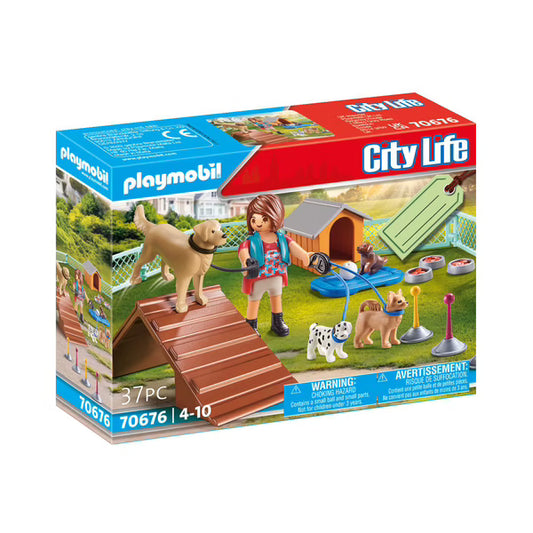 70676 - Playmobil City Life - Set cadeau Educatrice et chiens - Neuf Scellé