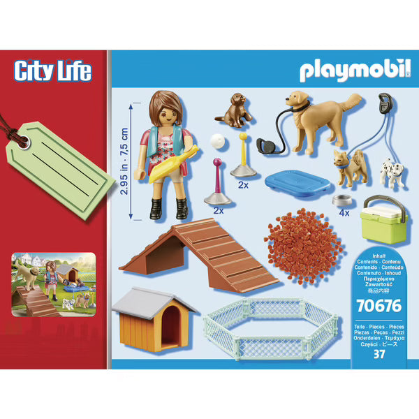 70676 - Playmobil City Life - Set cadeau Educatrice et chiens - Neuf Scellé