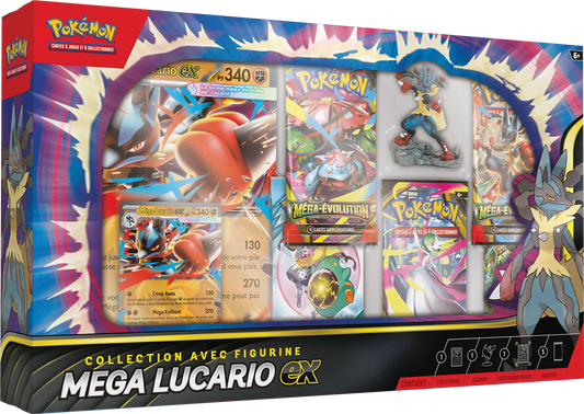 Coffret Pokémon Premium Figurine Mega Lucario Ex ME01 Neuf Scellé Fr