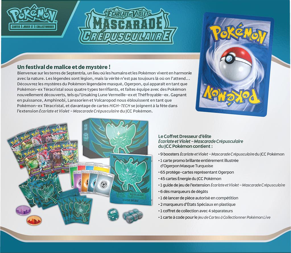 Coffret Dresseur D’Élite ETB Pokémon Mascarade Crépusculaire EV 06 – Neuf