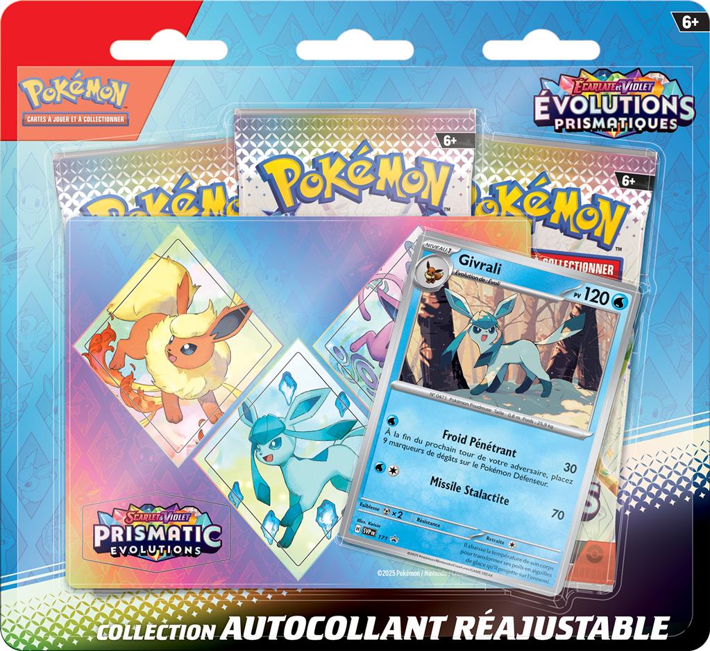 Pokémon : Tech Sticker 3-Pack (blister) évolutions prismatiques EV08.5 FR