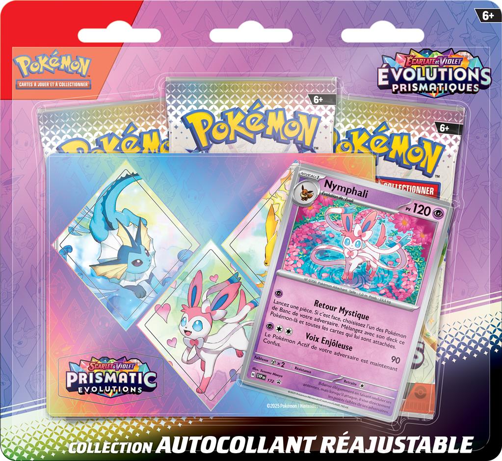 Pokémon : Tech Sticker 3-Pack (blister) évolutions prismatiques EV08.5 FR