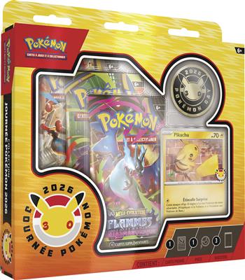Pokémon - Coffret Pikachu Journée Pokémon 2026 3 Boosters Pokemon Day 30 ans - Neuf Scellé