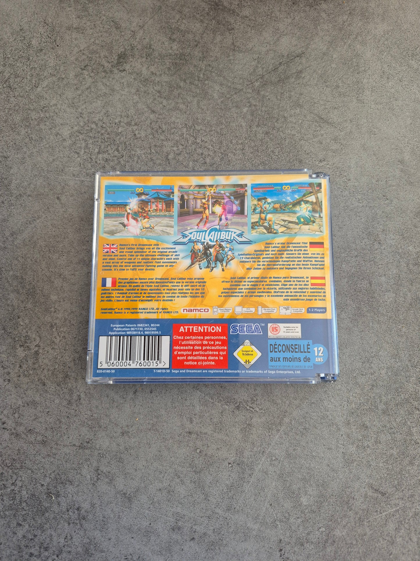 Jeu SoulCalibur - SEGA Dreamcast - CIB PAL - Excellent état - Complet