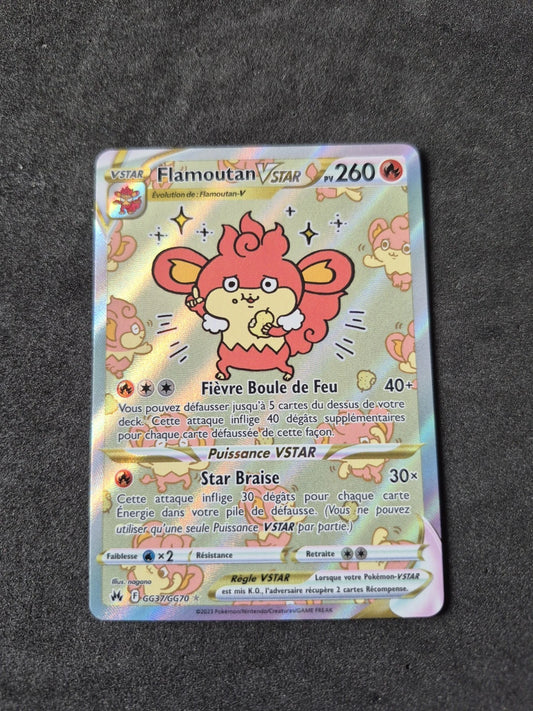 Carte Pokémon Flamoutan VStar GG37/GG70 EB12.5 Zénith Suprême Epée Bouclier Neuf