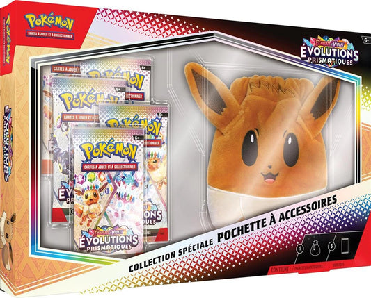 Pokémon Coffret EV8.5 Pochette Accessoires Évolutions Prismatiques FR Neuf