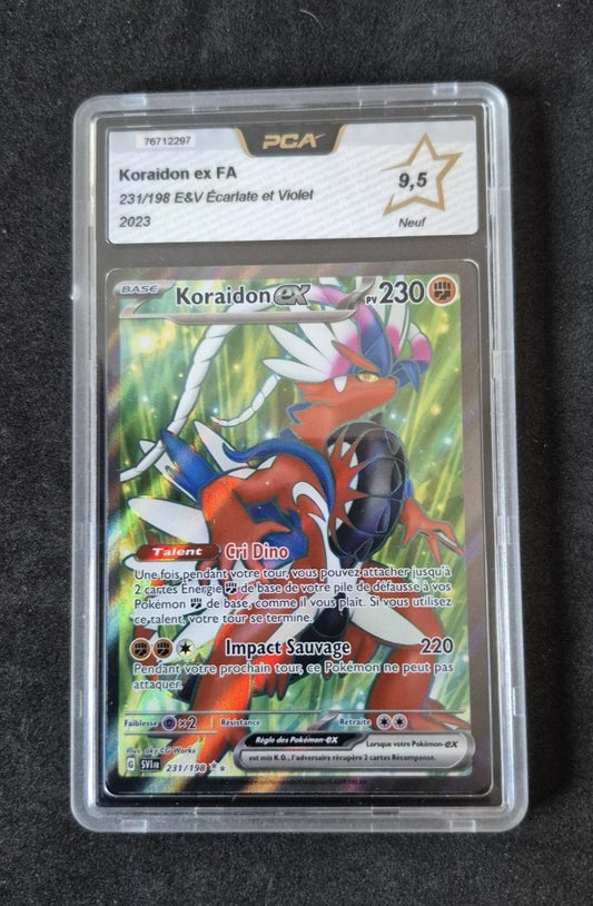 Carte Pokémon Koraidon Ex Full Art 231/198 EV01 Ecarlate et Violet FR PCA 9.5